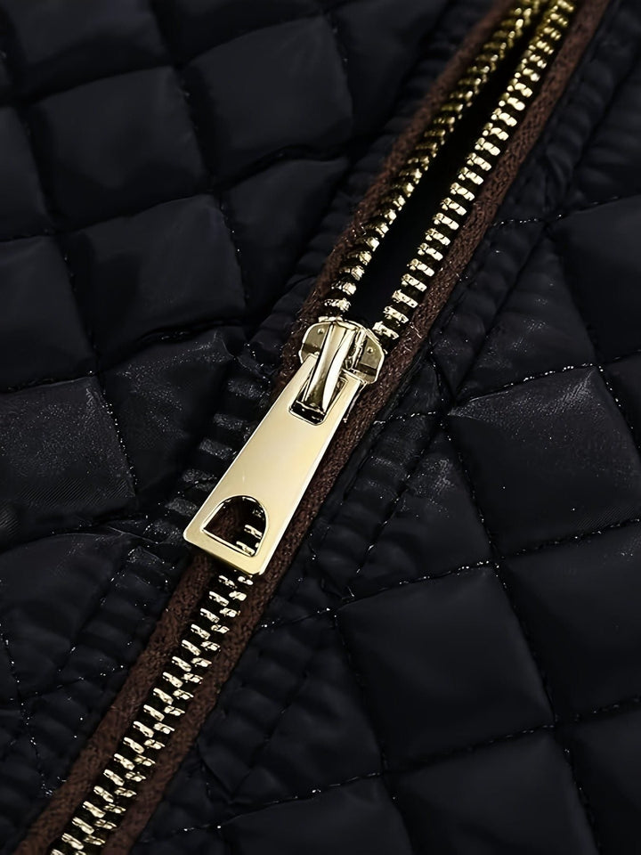 Zola | Steppjacke mit Stehkragen und Kontrastpaspeln für Damen